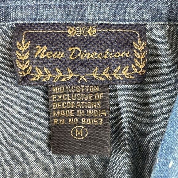 New Directions Denim Button Down Floral Shirt and Matching Maxi Dress Size M EUC - Picture 7 of 16